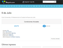 Tablet Screenshot of 9dejulio.com